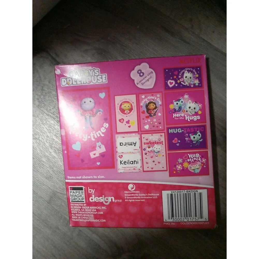 Gabbys Doll House Valentines 26 Cards 48 Heart Seals Sealed Box